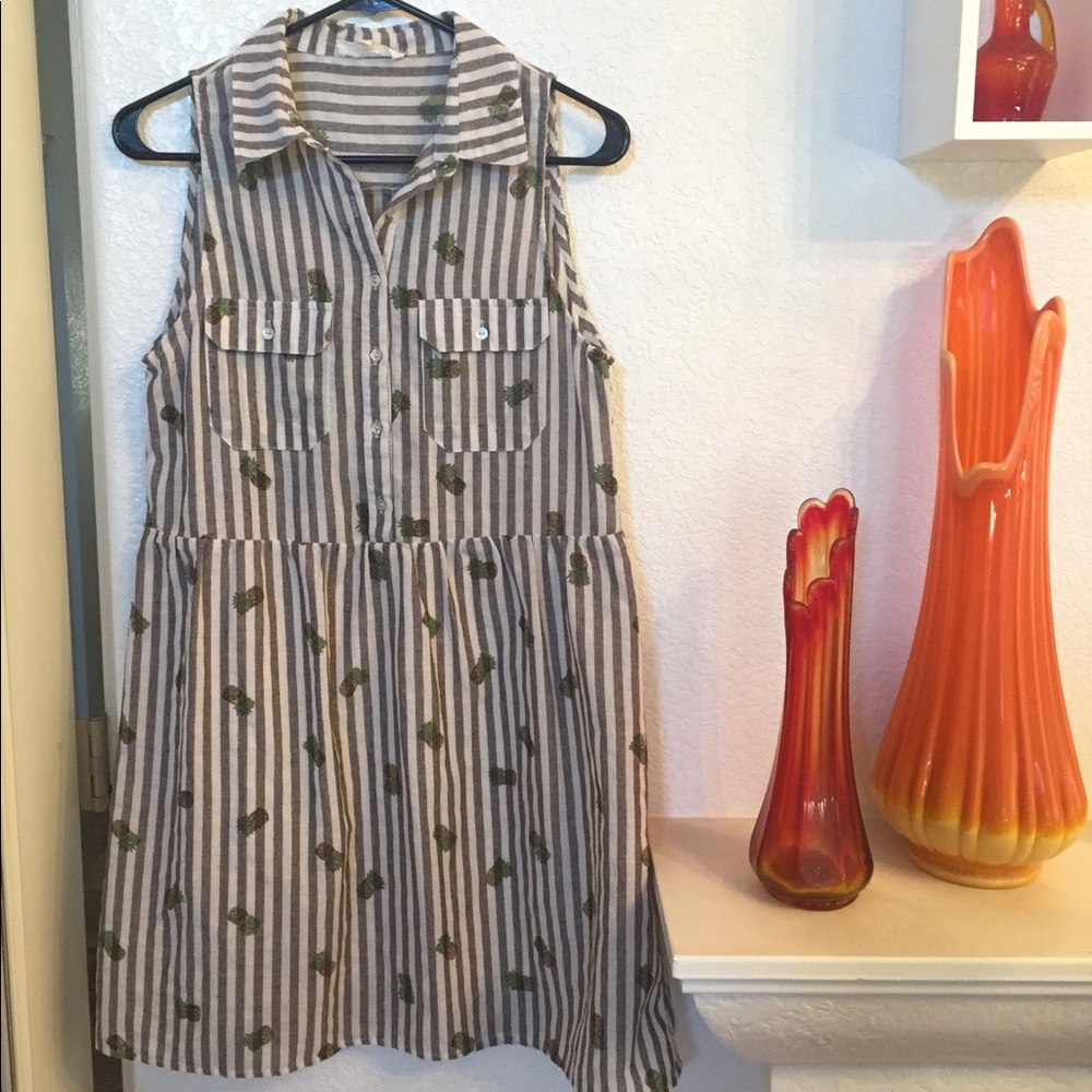 Entro Pineapple stripe Dress 🍍